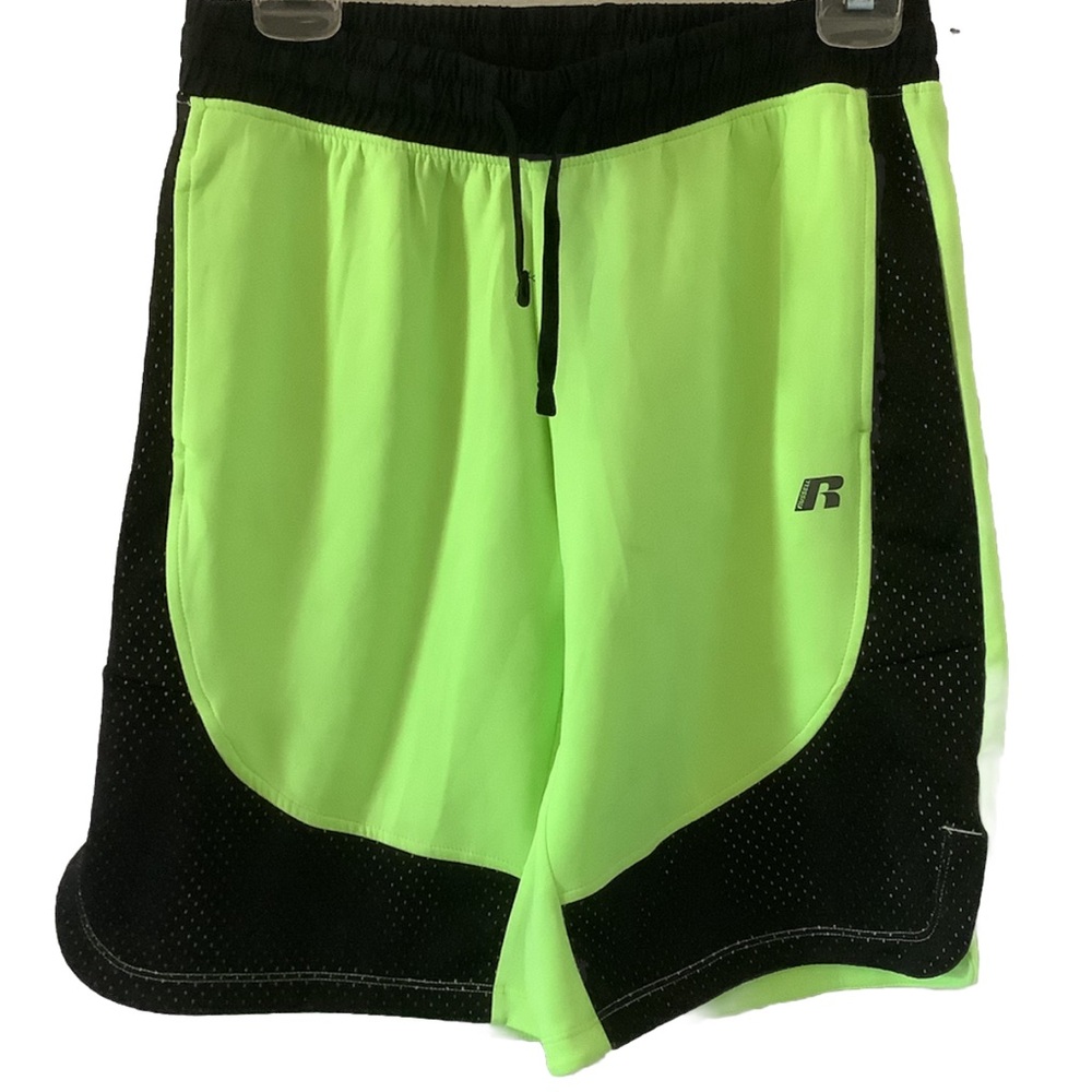 Russell Training Shorts Elastic Waist Green Dri-Power 360 big boy size XXL (18)